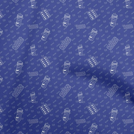 oneOone Viscose Chiffon Blue Fabric Medical Sewing Craft Projects Fabric Prints By Yard 42 Inch Wide