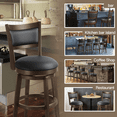 thumbnail image 3 of TrumanPick 34 Inch Swivel Bar Stools&nbsp;Set of 2 Upholstered Counter Height Barstools with High Back Chair for Kitchen Island, Black, 3 of 6