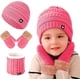 thumbnail image 1 of Juego de Gorro, Bufanda y Guantes de Invierno Bluelander, a Prueba de Viento, Rosa, 1 of 4