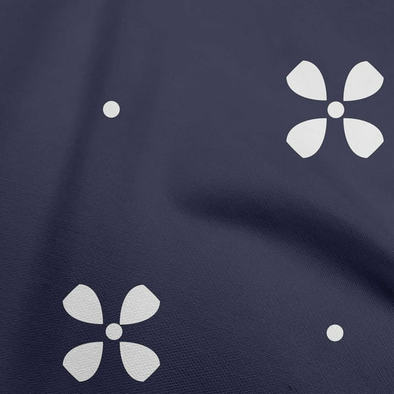 oneOone Cotton Poplin Navy Blue Fabric Block Sewing Craft Projects Fabric Prints By Yard 42 Inch Wide