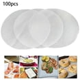 thumbnail image 2 of 100pcs Non Sticky Baking Paper Bread Snack Steamer Air Fryer Sheet Kitchen Tool15cm, 2 of 5