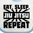 thumbnail image 4 of Inktastic Eat, Sleep, Jiu Jitsu, Repeat Boys or Girls Baby Bib, 4 of 4