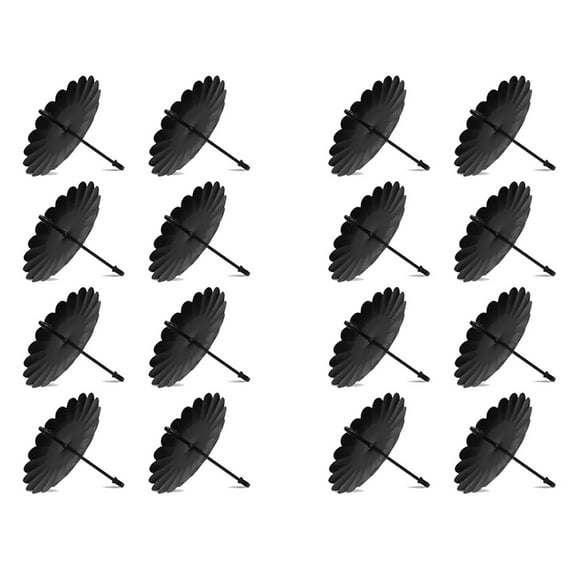 16Pack Wreath Candle Holders 7.5cm, Metal Advent-Candle Holder, Pillar Candles, Taper Candle Wreath for Plugging