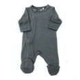 thumbnail image 1 of Coccoli Tencel Modal Zippered Footie Sleeper - Granite / Newborn (6-7 lbs) / Core, 1 of 1