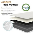 thumbnail image 2 of 4 inch TwinXL Size Trifold Mattress, Floor mattress, Portable Memory Foam Mattress, 2 of 9