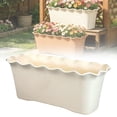 thumbnail image 2 of CoreLiving Rectangle Window Boxes Planters, 16 Inch Long Planter Box for Windowsill, Deck Railing Planter Boxes for Outdoor Plants, Herb and Mint Plastic Pot, 1 Pack, 2 of 10