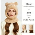 thumbnail image 3 of 2026 New Bear Mask Cap, Machine Washable Cute Bear Ear Balaclava Cap, Outdoor Windproof Warm One Piece Scarf and Mask Set(Style-B), 3 of 6