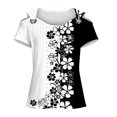 thumbnail image 5 of GERsome Womens Summer Tunic Tops Casual Short Sleeve V Neck Blouse Cold Shoulder Tops for Leggings Soft Comfy, 5 of 5