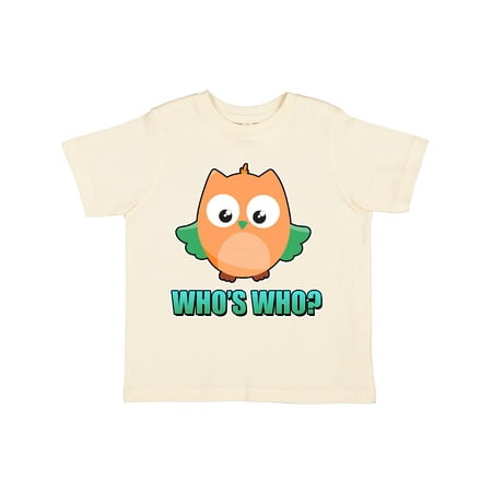 

Inktastic Whos Who with Cute Owl Gift Toddler Boy or Toddler Girl T-Shirt