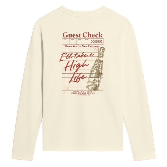 Miller High Life - Guest Check - Men's Long Sleeve Graphic T-Shirt