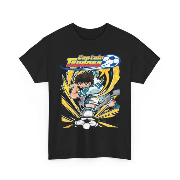 CAPTAIN TSUBASA SOCCERT BLACK V2 T SHIRT UNISEX STYLE