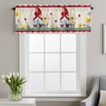 thumbnail image 4 of Ladybug Gnome Window Valance for Kitchen, Country Summer Rustic White Yellow Daisy Floral Linen Texture Rod Pocket Short Curtain for Small Windows, Light Filtering Decorative Valance, 60 x 18 Inch, 4 of 9