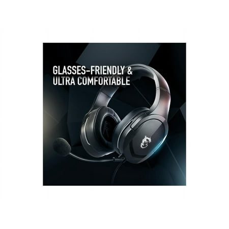 MSI - Immerse Wired Gaming Headset - Black