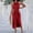 01 Red, variant on Womens Summer Halter Ruched Bodycon Long Dresses Hollow Out A Line Eyelet Embroidery & Side Slit Vacation Tank Dress