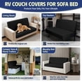thumbnail image 6 of Qpednta Black RV Couch Covers for Sofa Bed 2-Piece Set Stretchable Backrest & Seat Covers Set, Camper Slipcovers for Jackknife Sleeper Sofas, Washable Material, 6 of 7