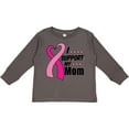 thumbnail image 3 of Inktastic Breast Cancer Awareness I Support My Mom with Pink Ribbon Boys or Girls Long Sleeve Toddler T-Shirt, 3 of 5