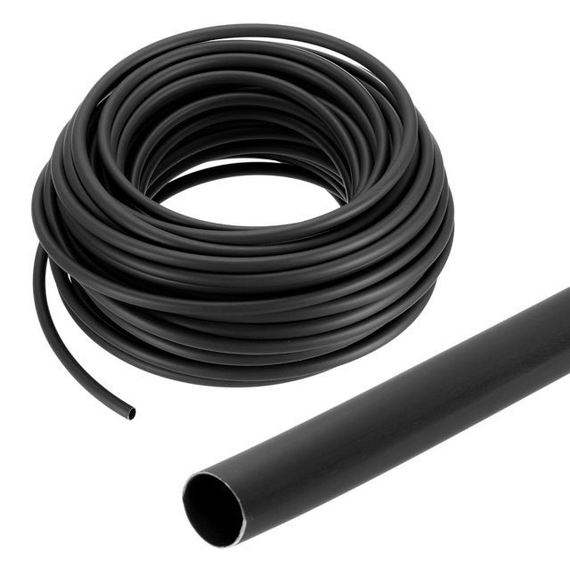 Fil Rétractable 3/16 Pouce 65 Pieds Tube 3:1 Double Face Noir
