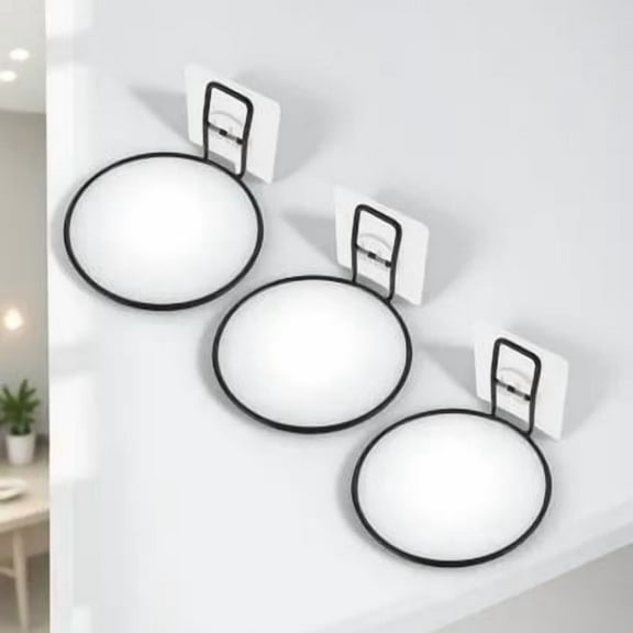 Uonlytech Wall-Mounted Cat Feeder Rack Black Plastic and Iron for Pets