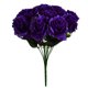 thumbnail image 1 of Ramo de flores de rosas artificiales de 12 cabezas, decoración floral de simulación, ramo de flores falsas nupciales de boda, púrpura seitruly HA7624-07B, 1 of 6