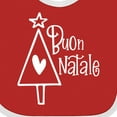 thumbnail image 4 of Inktastic Buon Natale Christmas Tree with Heart and Star Boys or Girls Baby Bib, 4 of 4
