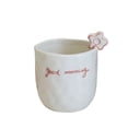 thumbnail image 2 of Taza de mano de cerámica con forma de corazón for niña, bonita flor 3D con lazo, taza de café con leche for desayuno, el mejor regalo de Navidad, 2 of 2