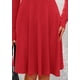 thumbnail image 5 of Vestido PRETTYGARDEN Rojo de Punto Acanalado con Mangas Largas Talle S, 5 of 8