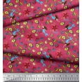 thumbnail image 3 of Soimoi Rayon Crepe Fabric Fish,Mermaid & Starfish Ocean Print Fabric by The Yard 46 Inch Wide, 3 of 3