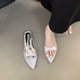 thumbnail image 4 of Zapatillas sexis de punta puntiaguda para mujer huangchenghong sandalias de stripper novedad verano 2024, 4 of 5