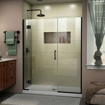 DreamLine Unidoor-X 61-61 1/2 in. W x 72 in. H Frameless Hinged Shower Door in Satin Black