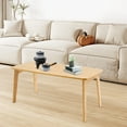 thumbnail image 5 of Log Color Folding Floor Table, Wood Low Coffee Table with Foldable Legs, Portable Coffee Table for Sitting on the Floor, Tatami Tea Tasting Reading & Study Desk for Small Spaces, 31.5×15.75×13.78in, 5 of 23