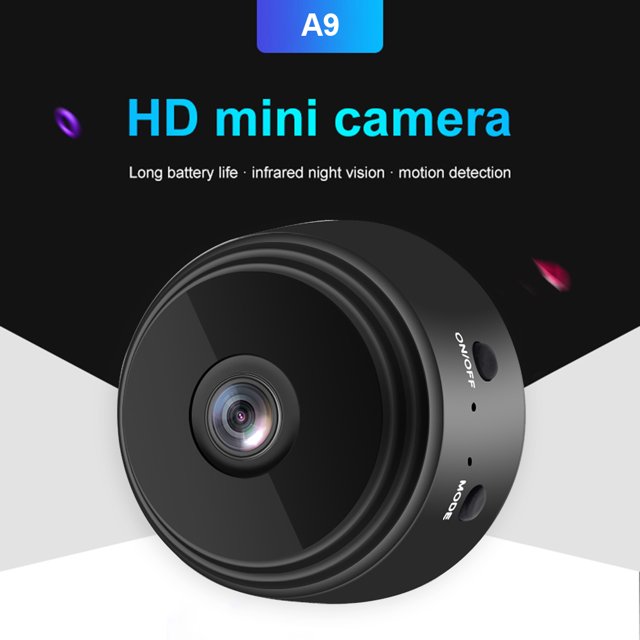 A9 Mini Cámara 720P HD Visión Nocturna WiFi Videocámaras Vigilancia (Negro)