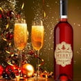 thumbnail image 5 of Deago 24 Pcs Christmas Wine Bottle Label Stickers Santa Snowman Christmas Party Wine Bottle Decorations Xmas Wine Bottle Cover for Christmas Party Supplies Decor, 5 of 9