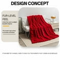 thumbnail image 4 of AUQ Throw Blanket,Stylish Design Bed Blankets,Textured and Raised Surface Throw Blanket for Couch,Red,120*200cm, 4 of 6
