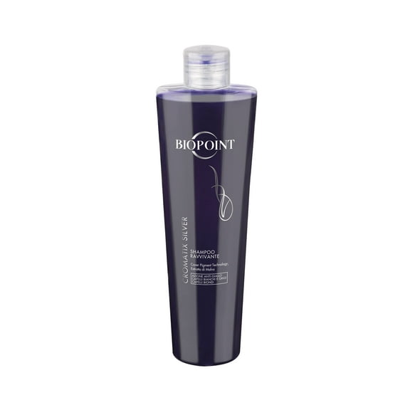 BIOPOINT Cromatix Reviving Silver Shampoo, Purple Shampoo for Blonde Hair, Blue No Yellow Toner for Bleached and Grey Hair - Shampoo Antigiallo per Capelli Biondi
