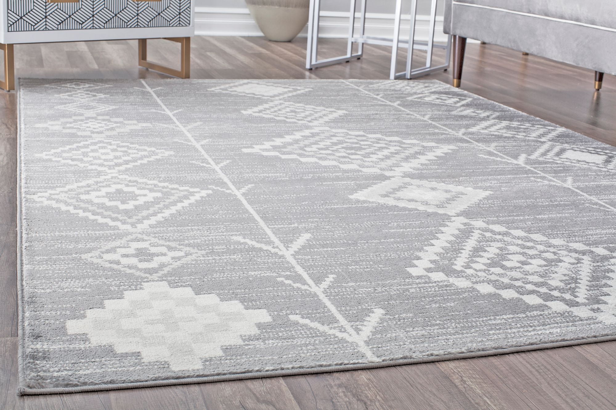 Soleil BR15F Native Driftwood Tribal Moroccan gray Area Rug, 8'9"x12'