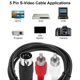 thumbnail image 5 of Cable S Video Uxcell de 5ft, Adaptador Convertidor de 5 Pin S-Video Macho a 3 RCA Macho para Receptor de TV Monitor, 5 of 5