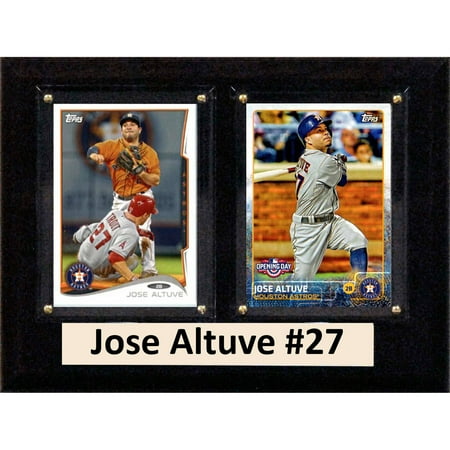 Houston Oilers Memorabilia - C&I Collectables MLB 6x8 Jose Altuve Houston Astros 2-Card Plaque