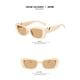 thumbnail image 3 of Gafas de sol cuadradas y rectangulares, estilo retro, con protección UV 400 para conducir, para hombre y mujer, color marrón gelatina., 3 of 3