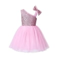 thumbnail image 3 of LYHaoo Girls Party Dresses For Elegant Floral Tutu Dress For Toddlers Kids Age 2 6 Spring Summer Formal Wear,Girls Lace Dresses Sizes 18-24 Months Pink, 3 of 3