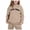 Khaki, variant on Long Sleeve Solid Warm Hoodie Pullover with Pants, Kids Casual Sweat Suit Outfit – NEW YORK Letter Printed Hoodies for Boys Girls, Back to School 2025 Trendy Clothing