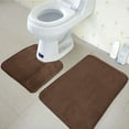 thumbnail image 2 of XZNGL Pillow Cases Coral Velvet Memory Cotton Mat Bathroom Absorbent Non-Slip Carpet 3 Pcs/Set, 2 of 3