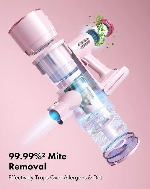 Homeika Cordless Vacuum Cleaner, 20Kpa Powerful Suction Vacuum with LED Display, 8 in 1 Lightweight Stick Vacuum with 30 Min Runtime Detachable Battery