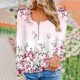 thumbnail image 2 of Camiseta con cremallera de manga larga de otoño informal suelta con estampado de mujer Fridja  hj2769, 2 of 5