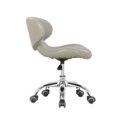 thumbnail image 3 of Madison and Park Set of 2 Hugo Short Stool Adjustable 13" to 15" Low Rolling Chair with Backrest, Grey - N/A, 3 of 7