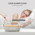 thumbnail image 3 of FreeFish Bluetooth Speaker Alarm Clock with Wireless Charger, LED Night Light, 2500mAh Battery - For Bedroom, Home, 3 of 7