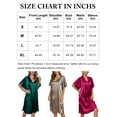 thumbnail image 2 of DAKIMOE Silk Pajamas for Women Flutter Sleeve Satin Nightgowns for Women V Neck Womens Nightgown Soft Sleepwear Loungewear, Green, S, 2 of 7