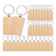 thumbnail image 1 of Llaveros de Madera en Blanco de 100 Piezas, RectáNgulos una Granel, Espacios en Blanco para Grabado de Madera, de Madera Sin Terminar, Etiqueta para Llave A, 1 of 7