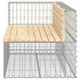 thumbnail image 2 of vidaXL Garden Bench Gabion Design 122x71x65.5 cm Solid Wood Pine, 2 of 5