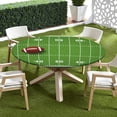 thumbnail image 5 of American Football Field Round Fitted Tablecloth with Elastic Edge,Waterproof Wipeable Green Grass Rugby Ball Sport Themed Table Cover for 48-52" Stretch Table Cloth for Dinner Indoor Outdoor Party, 5 of 8