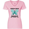 thumbnail image 3 of Inktastic Ovarian Cancer Awareness Hope Support and Love Women's V-Neck T-Shirt, 3 of 5